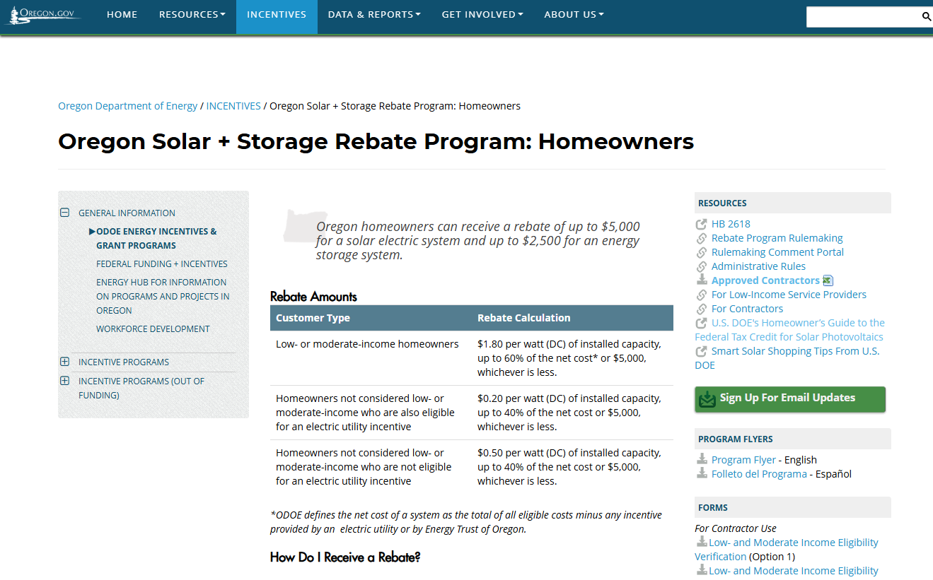 Oregon government website